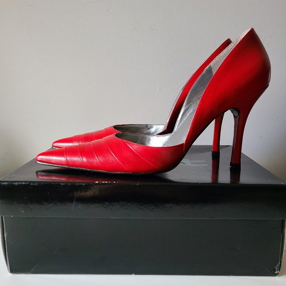 next Shoes - NWT NEXT red leather heels Sz 9